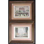 After L.S. Lowry - Two framed and glazed prints
