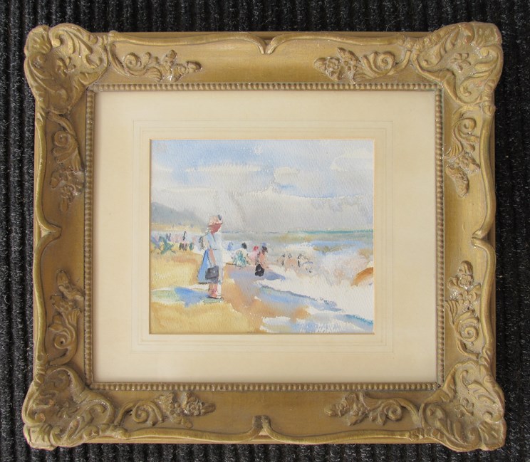 JEAN ALEXANDER (1911-1994): An ornate gilt framed and glazed watercolour, - Image 2 of 2