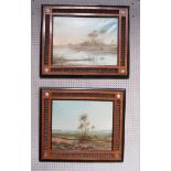 A E SHELLARD (XIX): A pair of oils on canvas, Arabic landscapes with figures.