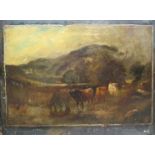 Two 19th century unframed oils on canvas for restoration, one signed Paul Antony,