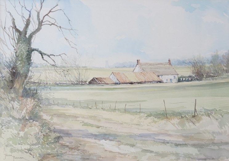 JASON PARTNER (1922-2005) A framed and glazed watercolour entitled 'Spring In Norfolk' Swanton