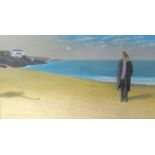 JAMIE ANDREWS: (b 1962) A framed and glazed oil pastel on paper, 'Jane, St Ives'.