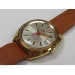 CELLCO: a gold plated and steel cased electronic gent's wristwatch,