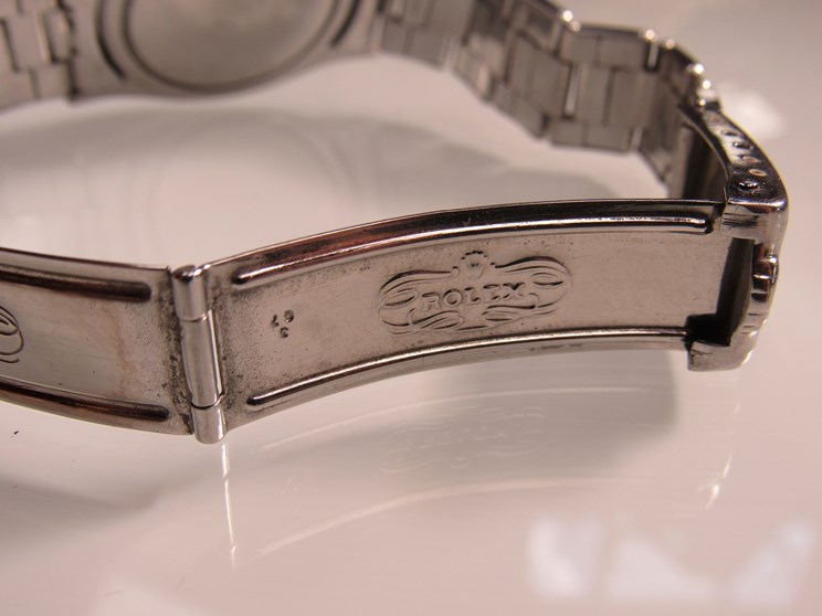 ROLEX: an Oysterdate Precision steel cased gent's bracelet watch with black "Explorer" dial, - Image 3 of 5