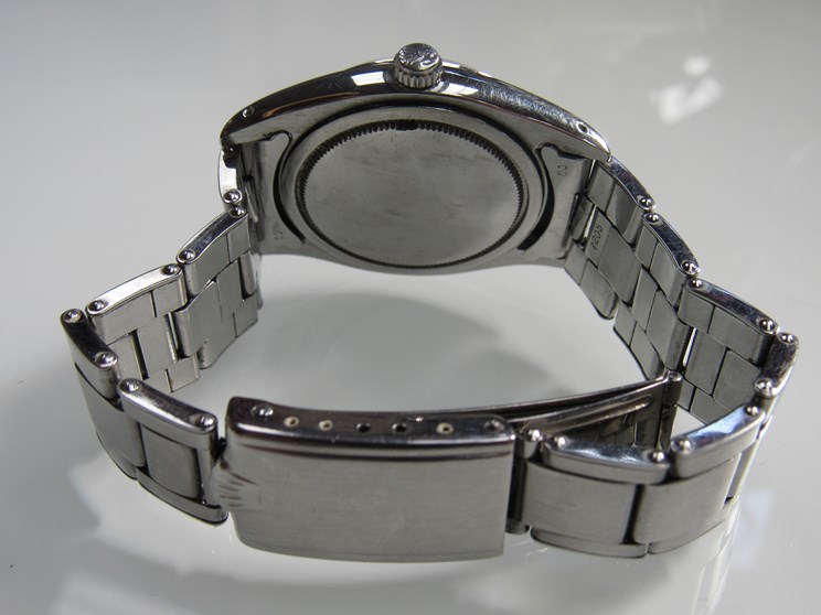 ROLEX: an Oysterdate Precision steel cased gent's bracelet watch with black "Explorer" dial, - Image 2 of 5