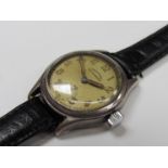 An early to mid 20th Century silver cased gent's wristwatch, Arabic dial with subsidiary seconds,