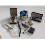 A box of assorted quartz watches