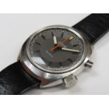 OMEGA: A Chronostop Geneve steel cased gent's wristwatch with single button start/reset chronograph,