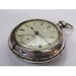 A 19th Century silver pair cased pocket watch with fusee movement,