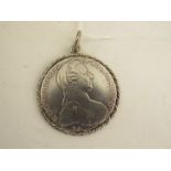 An 18th Century Continental Maria Theresiad coin medallion