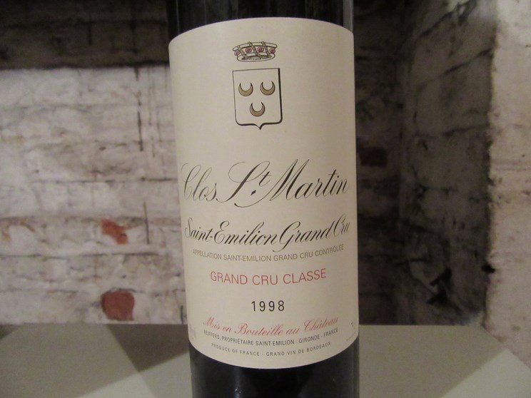 1998 Clos St Martin, Saint Emilion Grand Cru,