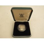 First issue silver proof piedfort pound coin