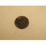 A silver coin, possibly Henry VII, hammered groat circa 1495-8,