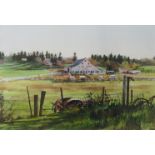 DEBORAH TILBY (XX Canadian) A framed and glazed watercolour "High Oaks Farm". Signed bottom right.