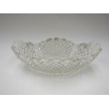 A Regency cut glass boat shape bowl