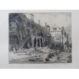 GERTRUDE ELLEN HAYES (1872-1956) A framed and glazed etching "Sidney Sussex From the Fellows