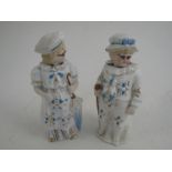 A pair of Victorian china nodding figures