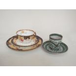 A late Victorian part set of tea cups and saucers, side plates,