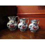 A set of three Victorian graduated jugs