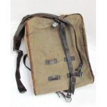 Two WWII German army backpacks, both with correct straps, different patterns,