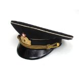 A German military peaked cap,