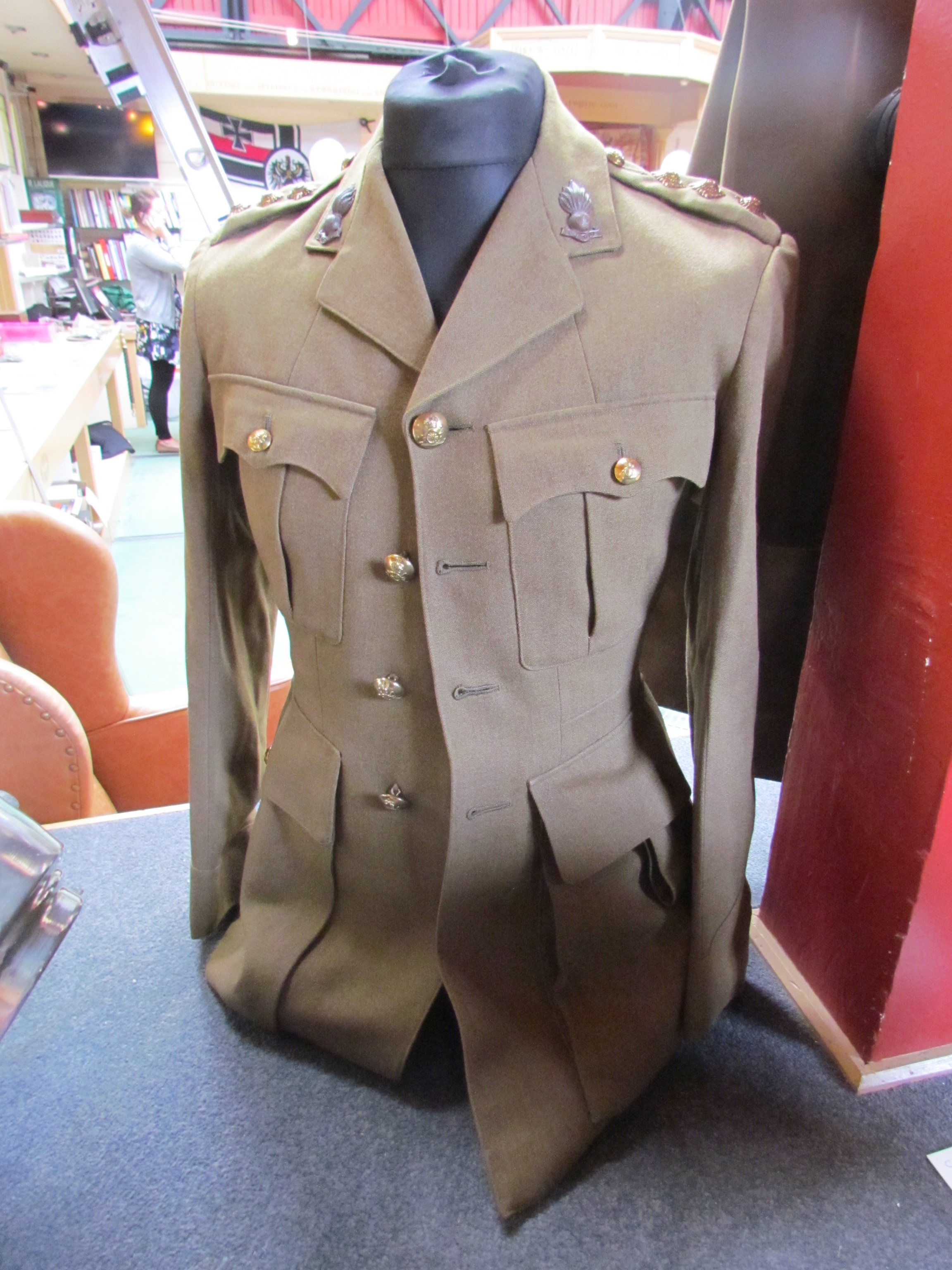 A 1940's British Army service dress jacket and trousers by Hawkes & Co