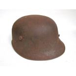 A WWI Turkish 1918 pattern helmet shell