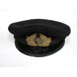 A naval officer's peaked cap