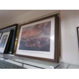 Three Battle of Waterloo limited edition prints including "The Charge of the British Cavalry",