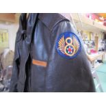 A reproduction US A2 leather jacket