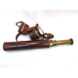 A late Victorian Negretti & Zambra of London three draw telescope,