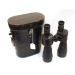 A WWII German pair of Kriegsmarine binoculars engraved with eagle,