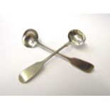 Two Charles Boyton (II) Victorian silver salt spoons, London 1859,