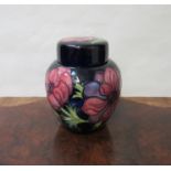 A Walter Moorcroft 'Anemone' design ginger jar, marks to base,