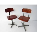 Two Pagholz childrens single stem chairs