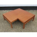 A Danish teak France & Son corner coffee table for "Moduline" System,