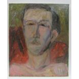 MALOU GARNAVAULT (XX): An oil on canvas portrait of a man. Details verso.