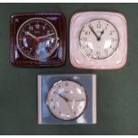 Three kitchen wall clocks including Meister Anker,
