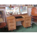 John and Sylvia Reid for Stag - a C range dressing table in oak and black finish,