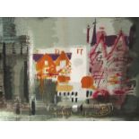 John Piper 'Northern Cathedral' length of Sandersons curtain fabric ( 2 and 1/2 pattern repeats)