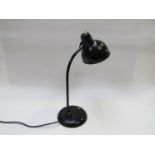 A Kaiser black painted metal adjustable desk lamp