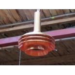 A 1960's Danish copper ceiling pendant by Carl Thore for Granhaga