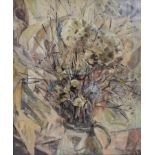 ALAN BOURNE (XX) SWAC: Attributed an abstract floral still life signed with initials only, framed,