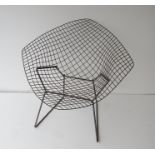 A Harry Bertoia diamond tub chair.