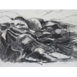 HERBERT "JIMMY" WEITEMEIER (German 1935-1998) Provençal Landscape charcoal on paper, unsigned. 37.