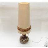 A West German treacle lava glazed floor lamp with original shade