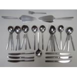 A collection of Viners 'Love Story' and 'Shape' pattern cutlery
