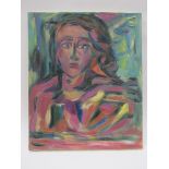 MALOU GARNAVAULT (XX): An oil on canvas portrait of a woman. Details verso.