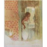 BERNARD DUNSTAN (1920-2017): Two framed and glazed lithographs - 'Lady in an ensuite' (21/200) and