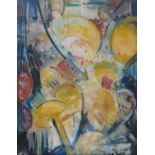 ALAN BOURNE (XX) SWAC: A signed abstract still life painting, framed and glazed, image size,